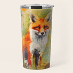 Colorful Wild Fox Indian Summer Woodland Flora And Wildlife Travel Mug Gallery Image 1