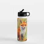 Colorful Wild Fox Indian Summer Woodland Flora And Wildlife Water Bottle Gallery Image 1