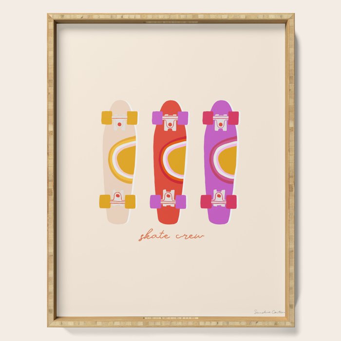 70's skate crew Serving Tray Gallery Image 1