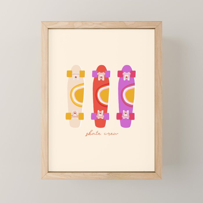 70's skate crew Mini Art Print Gallery Image 1