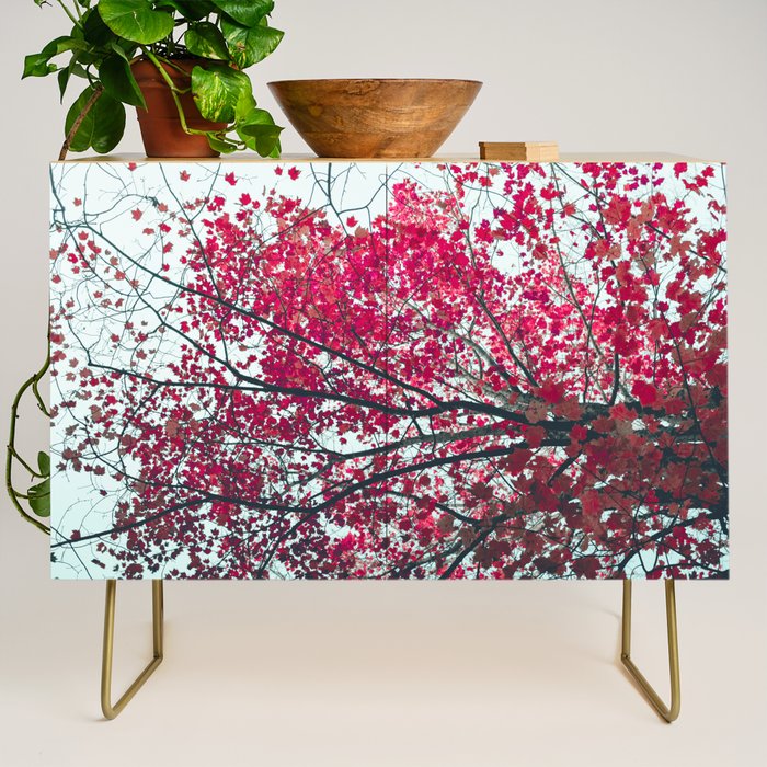 Red Leaves - Autumn Art Credenza Gallery Image 1