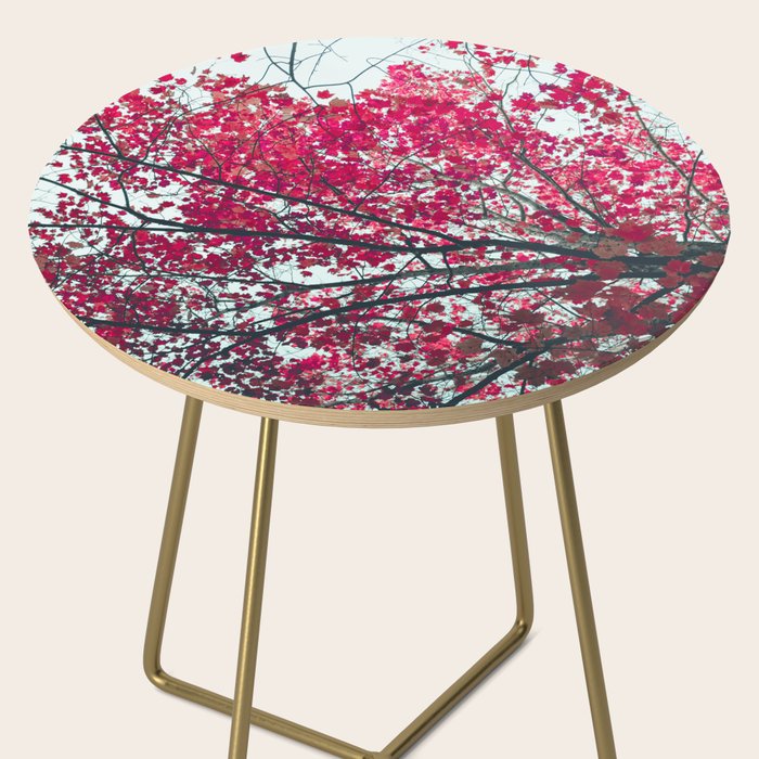 Red Leaves - Autumn Art Side Table Gallery Image 2