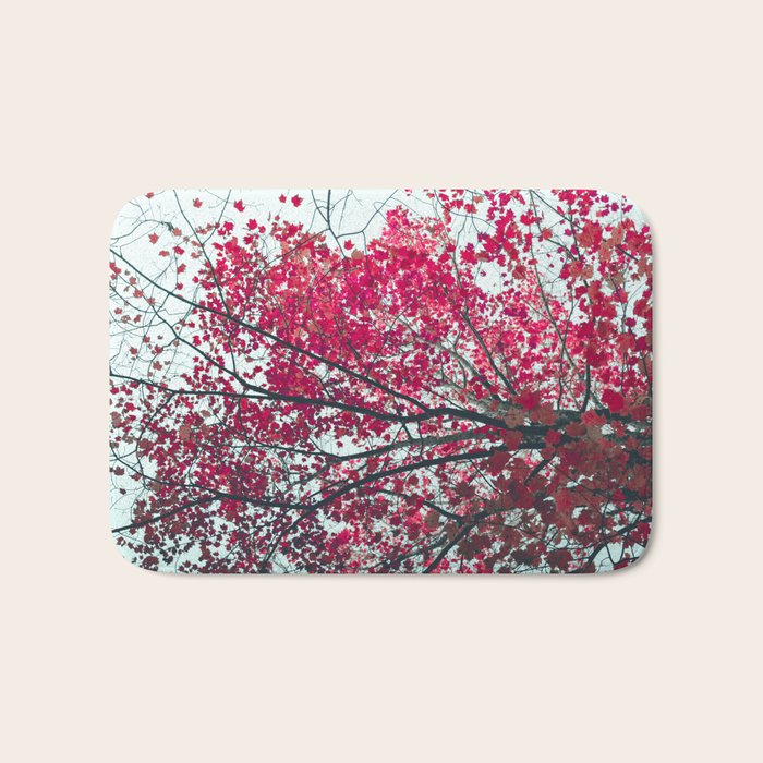 Red Leaves - Autumn Art Bath Mat Gallery Image 1