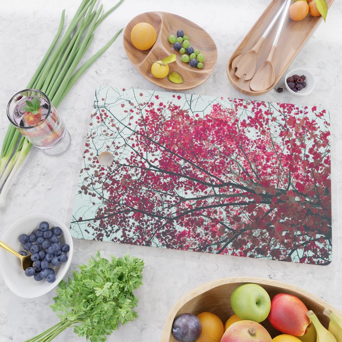 Red Leaves - Autumn Art Cutting Board Gallery Image 2