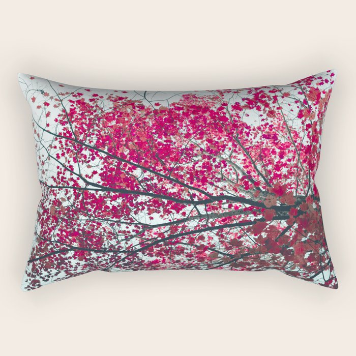 Red Leaves - Autumn Art Rectangular Pillow Gallery Image 1