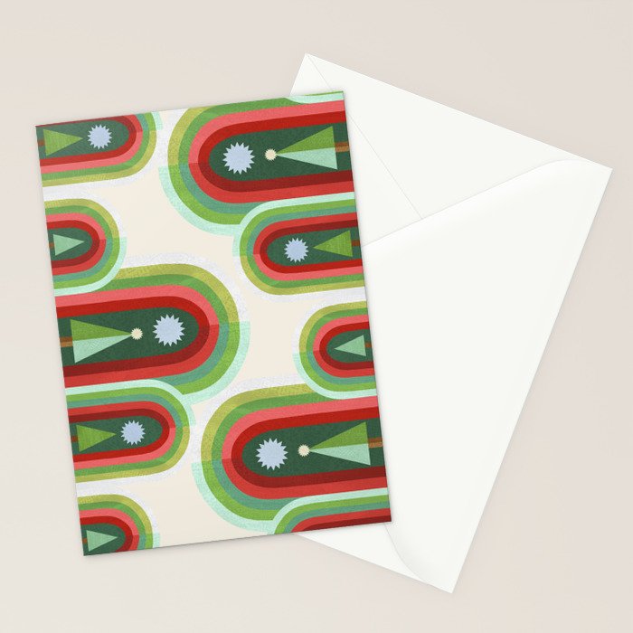 Rainbow Christmas Arches Stationery Card Gallery Image 2