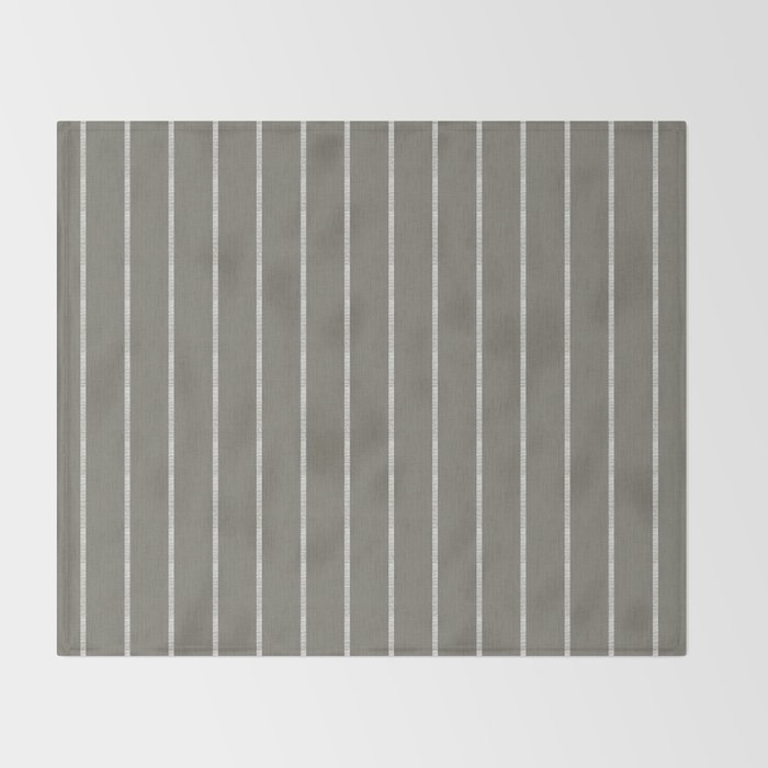 Modern Boho Serenity Stripes Muted Grey  Throw Blanket Gallery Image 2