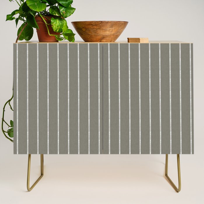 Modern Boho Serenity Stripes Muted Grey  Credenza Gallery Image 1