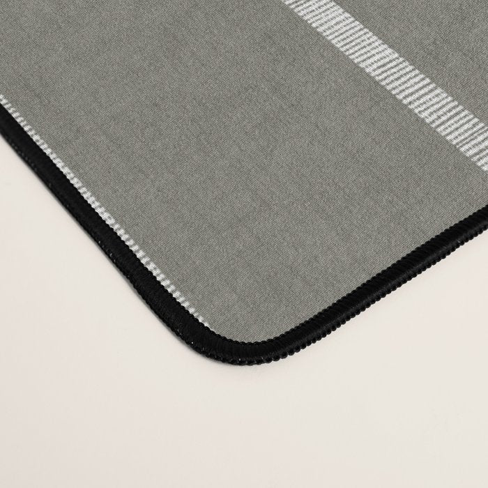 Modern Boho Serenity Stripes Muted Grey  Desk Mat Gallery Image 4