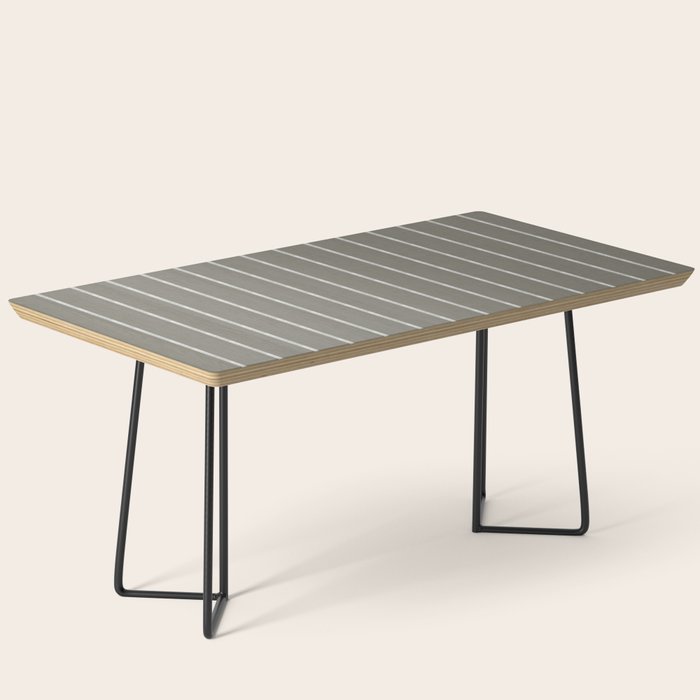 Modern Boho Serenity Stripes Muted Grey  Coffee Table Gallery Image 1