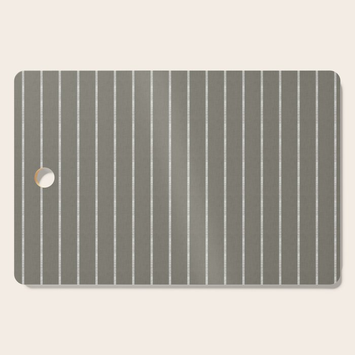 Modern Boho Serenity Stripes Muted Grey  Cutting Board Gallery Image 1
