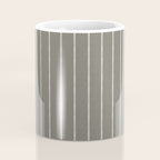Modern Boho Serenity Stripes Muted Grey  Coffee Mug Gallery Image 4