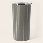 Modern Boho Serenity Stripes Muted Grey  Travel Mug Gallery Image 1