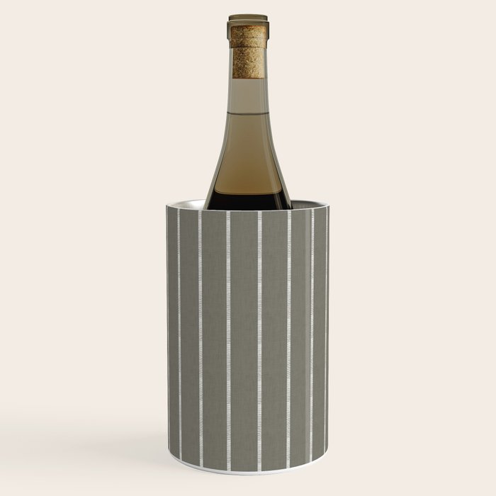 Modern Boho Serenity Stripes Muted Grey  Wine Chiller Gallery Image 3