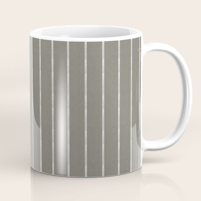 Modern Boho Serenity Stripes Muted Grey  Coffee Mug Gallery Image 1