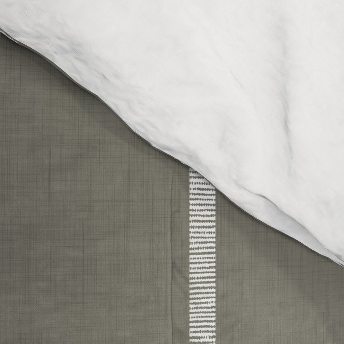 Modern Boho Serenity Stripes Muted Grey  Comforter Gallery Image 4