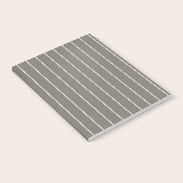 Modern Boho Serenity Stripes Muted Grey  Notebook Gallery Image 1