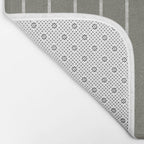 Modern Boho Serenity Stripes Muted Grey  Bath Mat Gallery Image 2