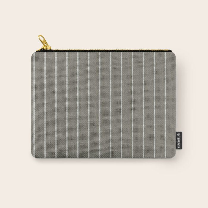 Modern Boho Serenity Stripes Muted Grey  Carry All Pouch Gallery Image 1