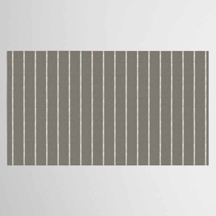 Modern Boho Serenity Stripes Muted Grey  Tablecloth Gallery Image 2