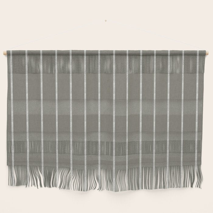 Modern Boho Serenity Stripes Muted Grey  Wall Hanging Gallery Image 1