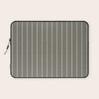 Modern Boho Serenity Stripes Muted Grey  Laptop Sleeve Gallery Image 1