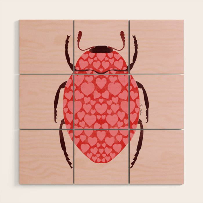 Hearts beetle Wood Wall Art Gallery Image 1