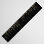 Luxury Chic Black Gold Sparkly Glitter Fringe Table Runner Gallery Image 3