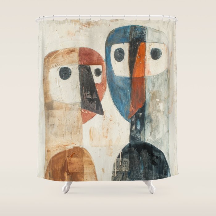 Bird Duality II Shower Curtain Gallery Image 1