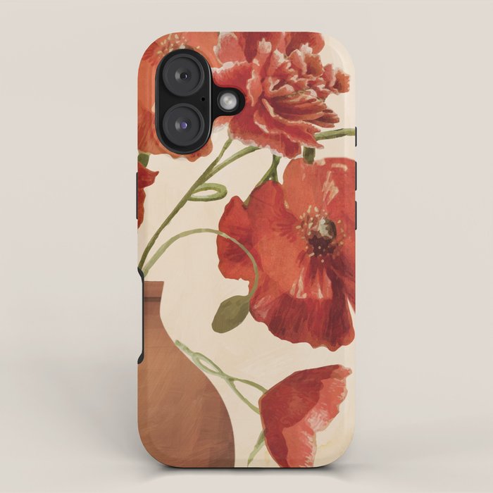 Poppies in Vase 2 iPhone Case Gallery Image 1