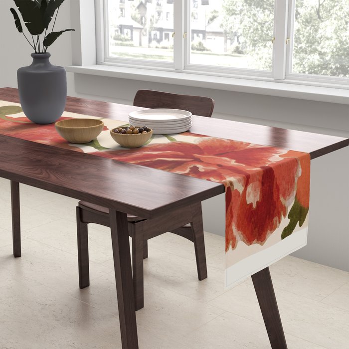 Poppies in Vase 2 Table Runner Gallery Image 2