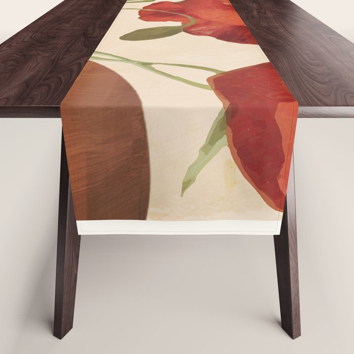 Poppies in Vase 2 Table Runner Gallery Image 1