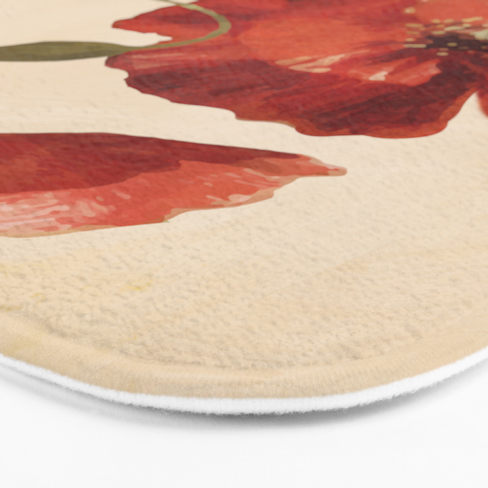 Poppies in Vase 2 Bath Mat Gallery Image 3