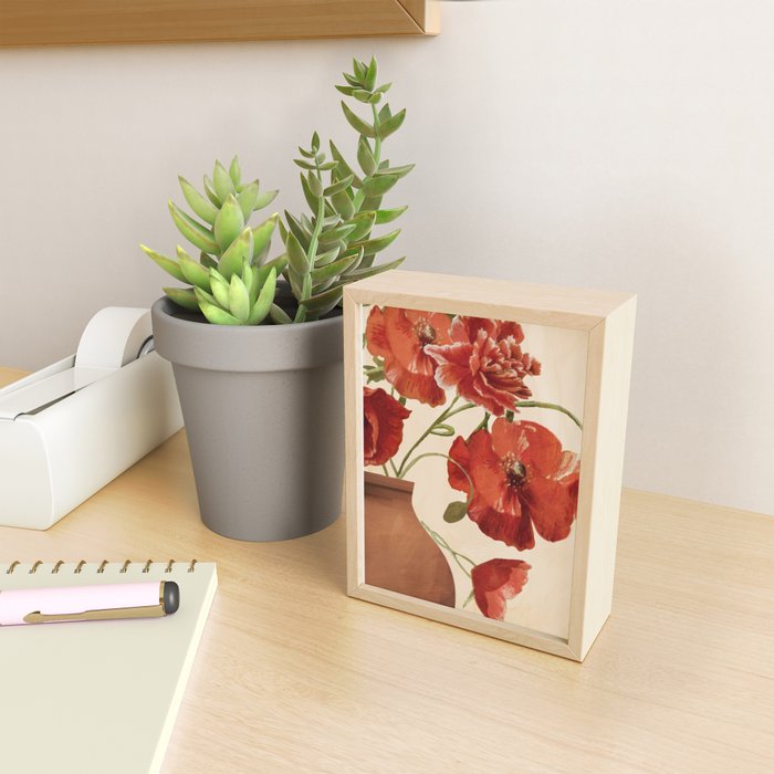 Poppies in Vase 2 Mini Art Print Gallery Image 2