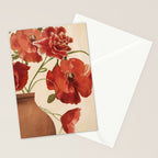 Poppies in Vase 2 Stationery Card Gallery Image 2