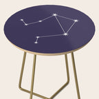Libra Zodiac Star Constellation Line Art Dark Purple Side Table Gallery Image 2