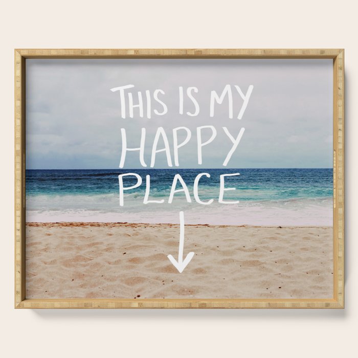 My Happy Place (Beach) Serving Tray Gallery Image 1