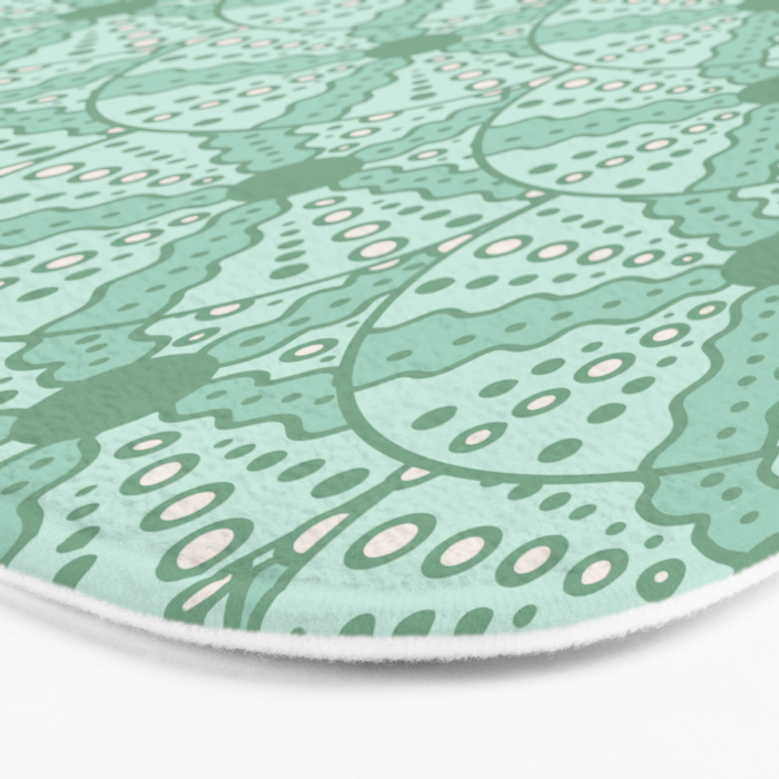 Sea Urchins - Aqua Blue Bath Mat Gallery Image 3
