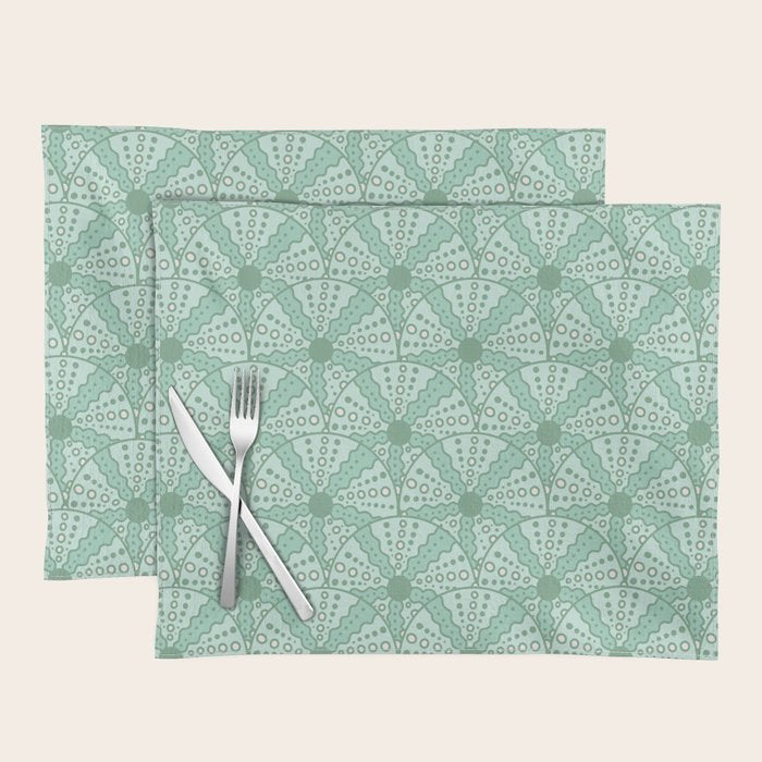 Sea Urchins - Aqua Blue Placemat Gallery Image 1