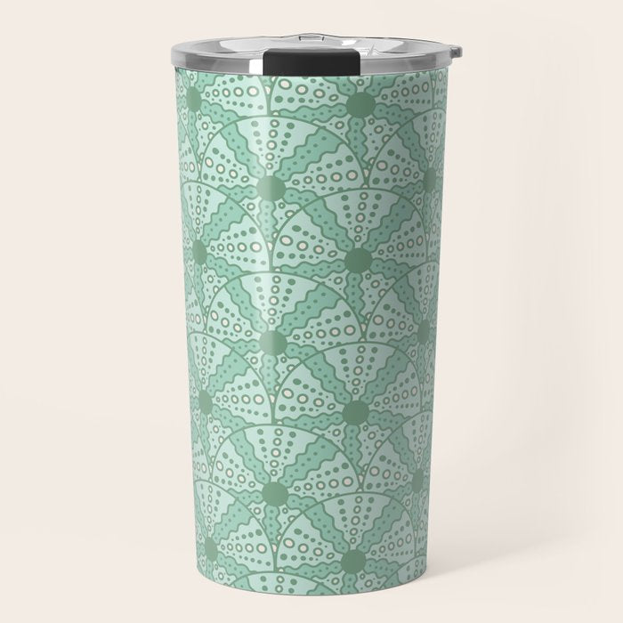 Sea Urchins - Aqua Blue Travel Mug Gallery Image 1