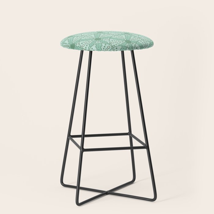 Sea Urchins - Aqua Blue Stool Gallery Image 1