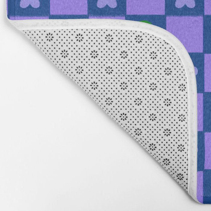 Alien Daisy Checkerboard Bath Mat Gallery Image 2