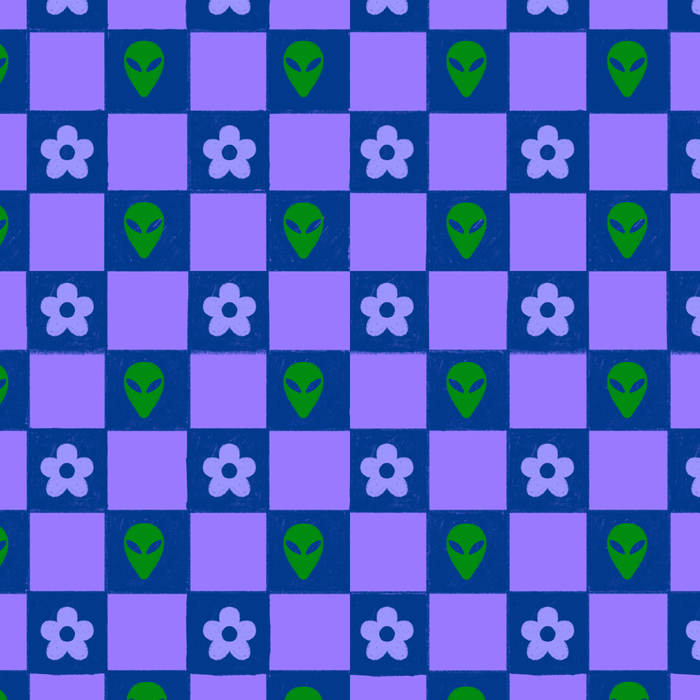 Alien Daisy Checkerboard Coffee Mug Gallery Image 2