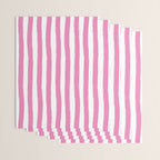 Pink and White Cabana Stripes Palm Beach Preppy Wrapping Paper Gallery Image 3