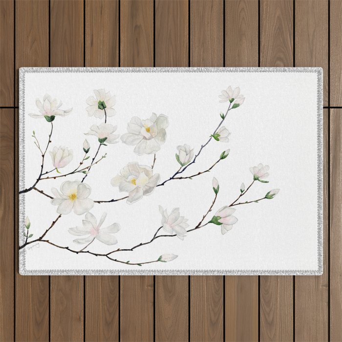 Magnolias  Outdoor Rug Gallery Image 1