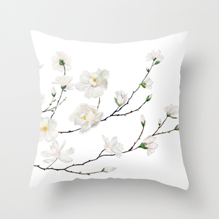 Magnolias  Throw Pillow Gallery Image 6