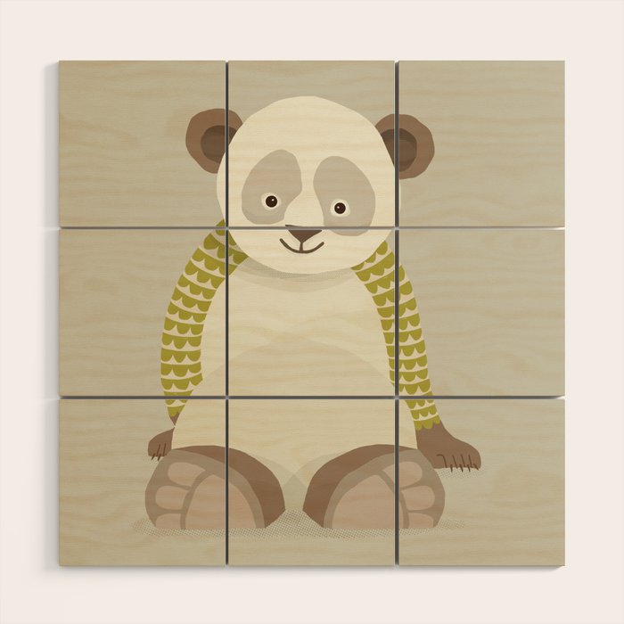 Whimsical Giant Panda Wood Wall Art Gallery Image 1