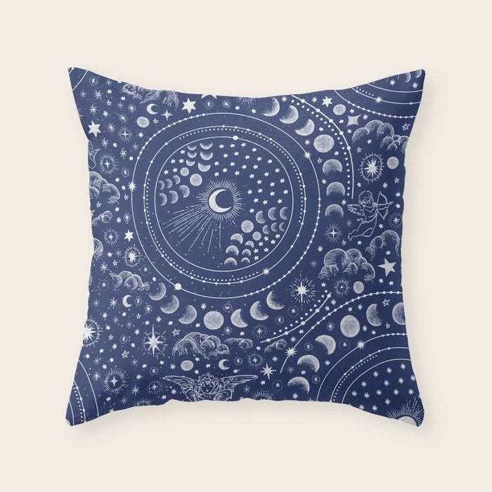 Angels of the starry sky A Throw Pillow Gallery Image 6