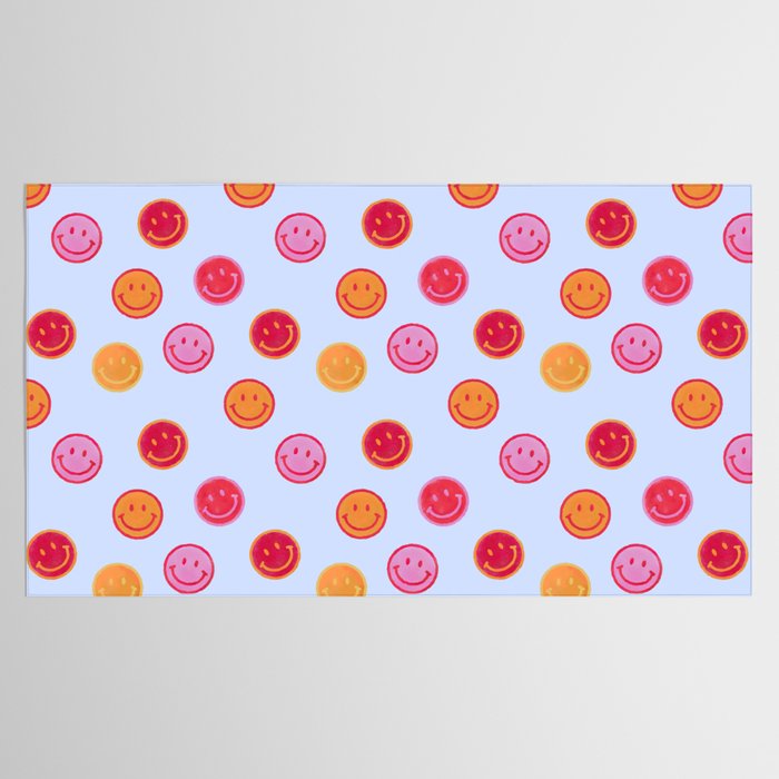 Smiling faces pattern no2 Tablecloth Gallery Image 2