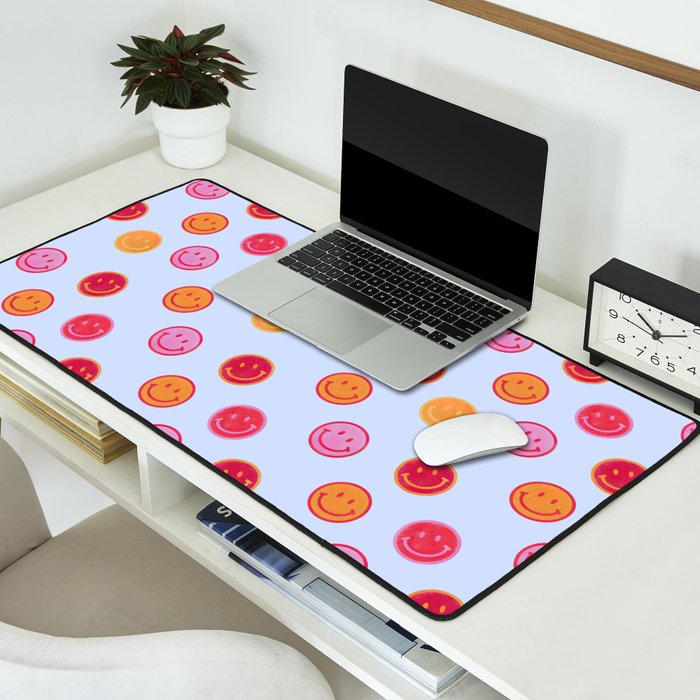 Smiling faces pattern no2 Desk Mat Gallery Image 2